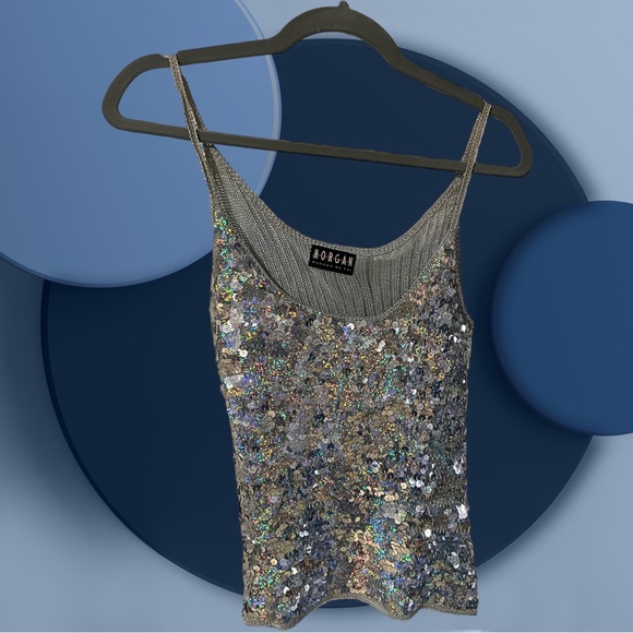 Morgan de Toi Tops - A sequin Morgan de toi top in size small